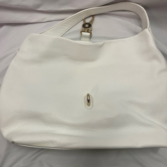 Dooney & Bourke White Hobo Pebble Bag with Gold Hardware - Picture 15 of 16